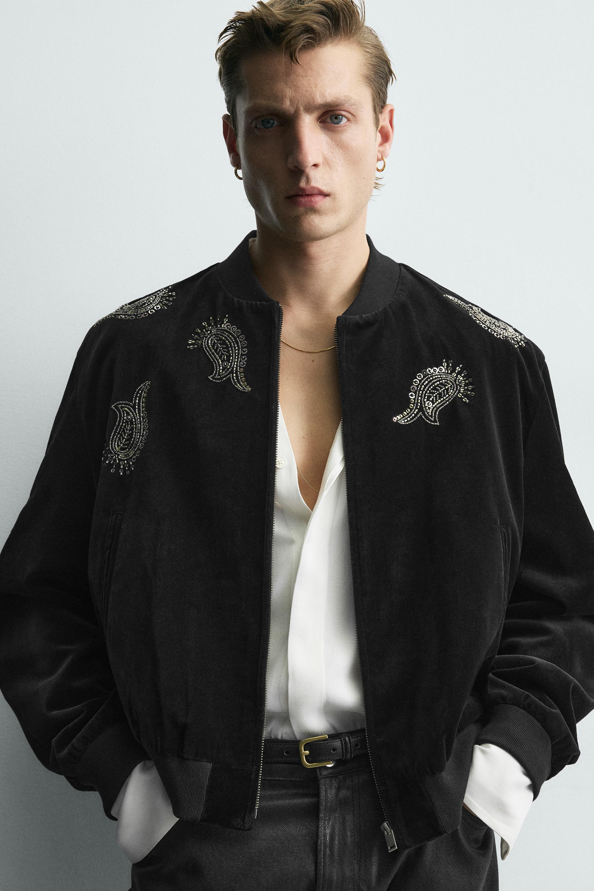 LIMITED EDITION EMBROIDERED VELVET BOMBER JACKET